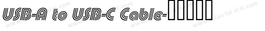 USB-A to USB-C Cable字体转换